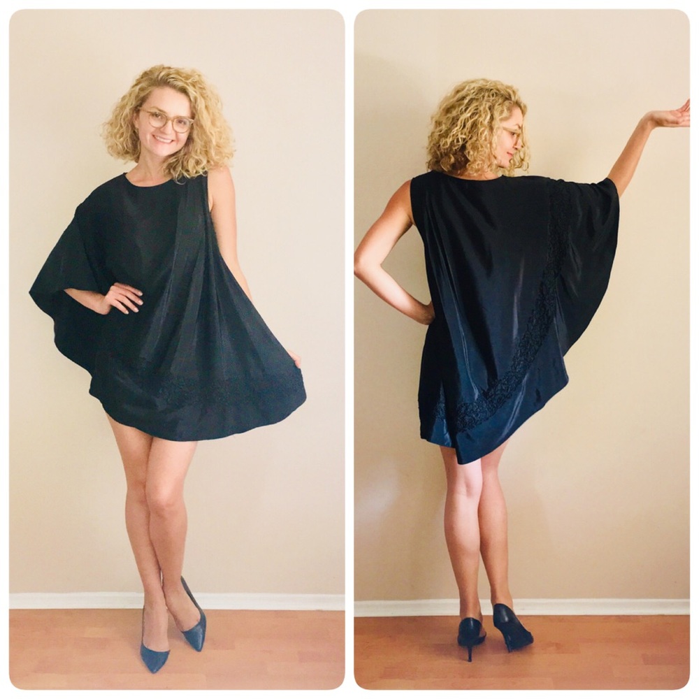 Free People Sequin Black Mini Dress